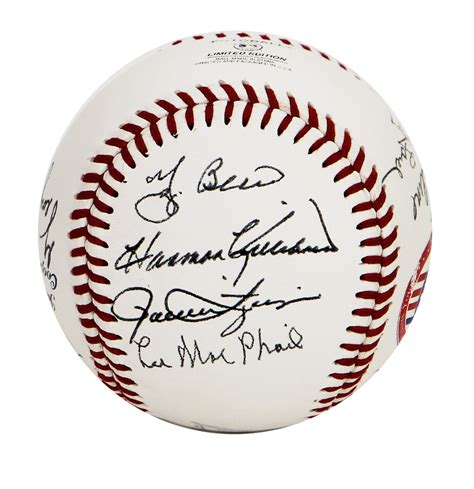 Lot Detail Baseball Hall Of Famers Signed Baseball Yogi Berra More