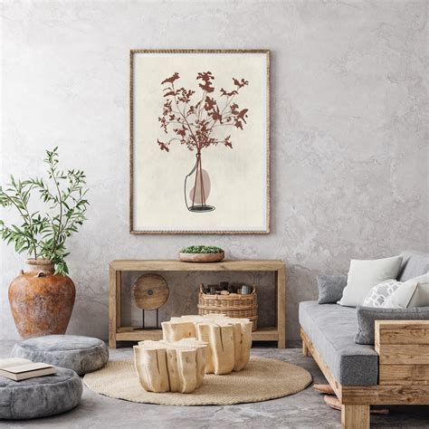 Buy Abstract Boho Botanical Art Prints Minimalist Neutral Wall Online