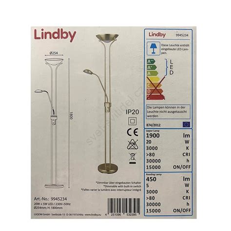 Lindby Led Stm Vateln Stojac Lampa Josefin Xled W V Xled