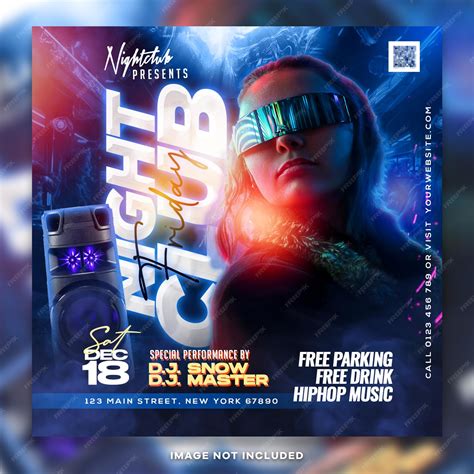 Premium PSD | Exclusive dj music party social media post psd