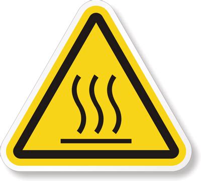 ISO W017 Burn Hazard Hot Surface Label SKU LB 0290