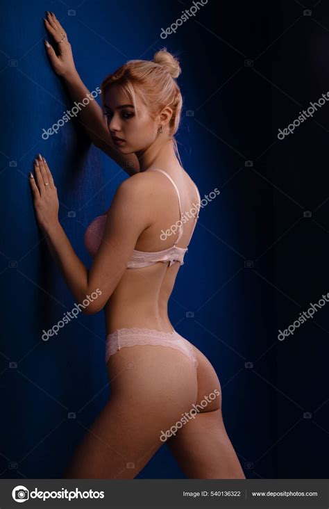 Woman View Back Seductive Pink Lingerie Attractive Seduce Beauty Lady Stock Photo Oleg