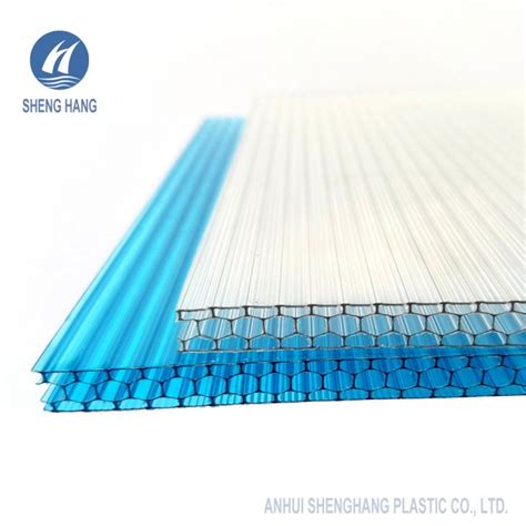 Anti Uv Cellular Honeycomb Polycarbonate Sheet 6mm To 12mm For Greenhouse