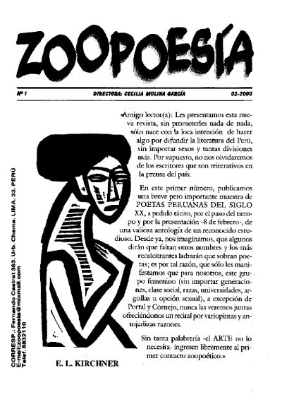 CEDOC Medio Siglo de Poesía Peruana Zoopesía n º 1 año I