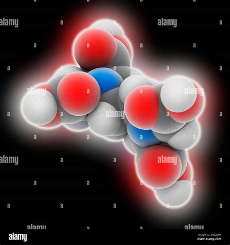 Edetic acid. Molecular model of the polyamino carboxylic acid known as ...