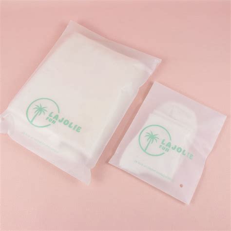 Custom Custom Logo Biodegradable Frosted Self Adhesive Plastic Bags