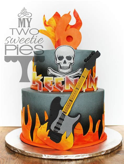 Number Birthday Cakes Rock Roll Photo Rock N Roll Birthday Cake