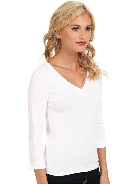 Three Dots 3 4 Sleeve Scoop Neck FREE SHIPPING Zappos