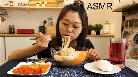 [asmr Mukbang]korea Spicy Foodandcold Noodlesandkimchi Eating Show Abby Asmr Youtube