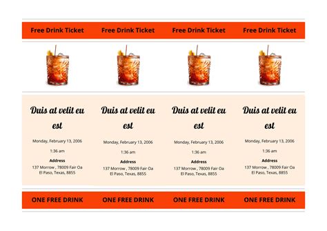 Drink Ticket Template Pdf Templates Jotform Worksheets Library