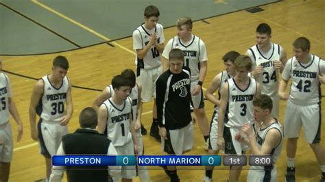 Preston High Boys Varsity Basketball 2020 Game 18 Vs North Marion Youtube