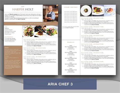 Aria Chef 3 — Super Yacht Resume