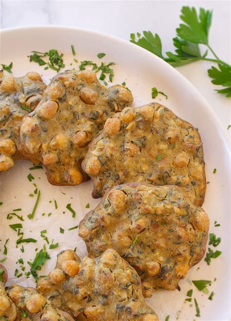 Mediterranean Chickpea Fritters With Romesco Dipping Sauce