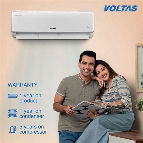 Voltas 1 5 Ton 3 Star Inverter Split White Copper Condenser