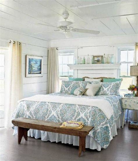 Elegant French Country Master Bedroom Designs With Blue Floral Bedding