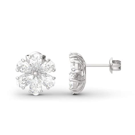 Jeulia Elegant Flower Sterling Silver Earrings - Jeulia Jewelry