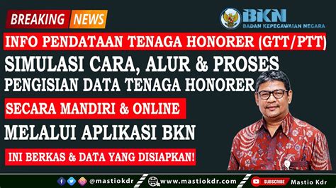 Cara Alur Proses Input Data Tenaga Honorer Non Asn Gtt Ptt Secara