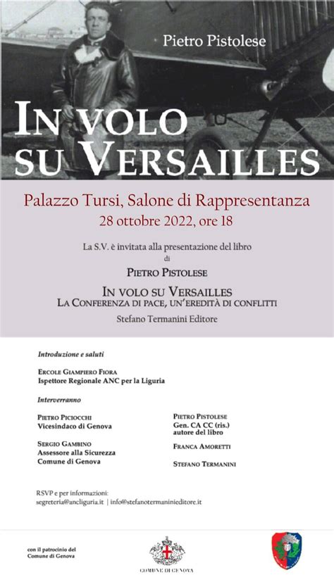 Genova Pietro Pistolese Presenta In Volo Su Versailles La Conferenza