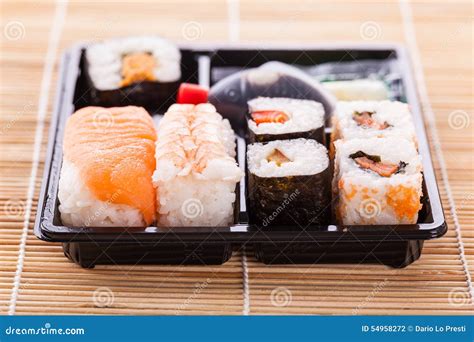 Sushi Box Stock Photo Image Of Salmon Food Appetizer 54958272