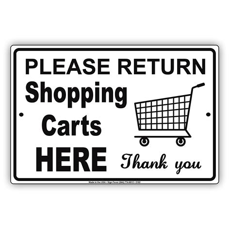 Please Return Shopping Carts Here Thank You With Graphic Courtesy