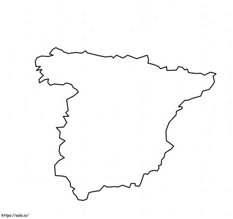 Map Of Spain To Color Coloring Page