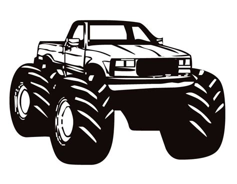 Monster Truck Clip Art Black And White Clipartfox 2 Clipartix