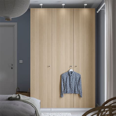 Pax Forsand Wardrobe Combination White White Stained Oak Effect