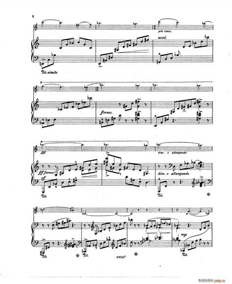 Bowen Barcarolle For Violin And Piano 歌谱简谱网