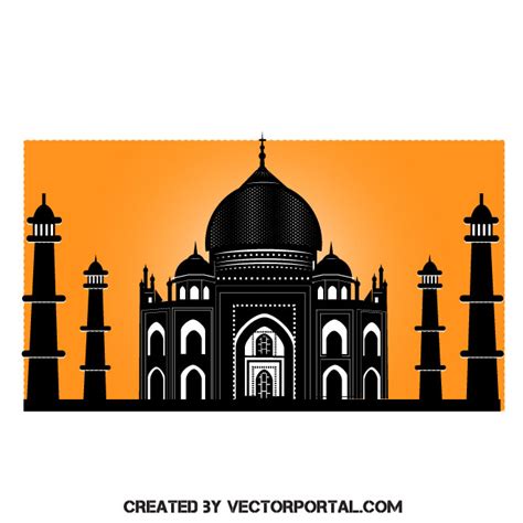 Taj Mahal Silhouette Vector at Vectorified.com | Collection of Taj ...