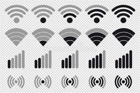 Wifi Wireless Wlan Internet Signal Flat Vector Icons For Apps Or