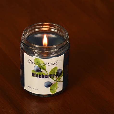 Blueberry Blueberry Scented 6oz Jar Candle The Candle Daddy Hand