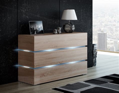 Kaufexpert Kommode Shine Sideboard Cm Sonoma Eiche Led