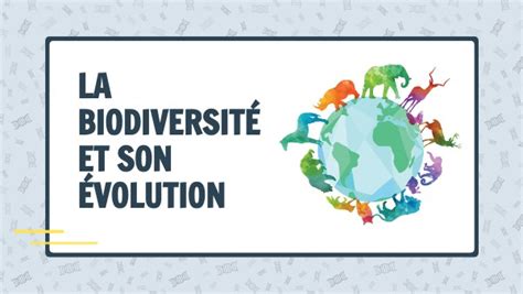 L ÉVOLUTION DE LA BIODIVERSITE