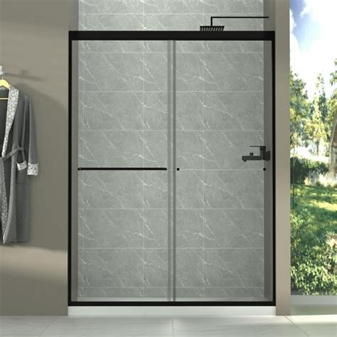 50 54 W X 72 H Semi Frameless Sliding Shower Door Glass Shower Door