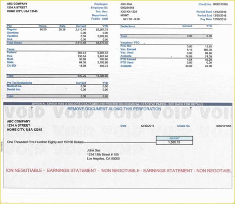 Free Paycheck Stub Template Download Of Blank Payroll Checks Paycheck ...