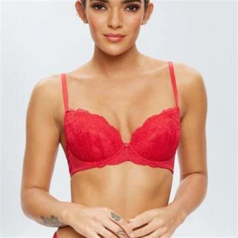 Ann Summers Sexy Lace Sustainable Plunge Bra Red Empress Lingeries