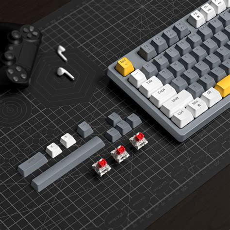 Zifriend T Keys Mechanical Keyboard RGB Backlit Hot Swappable Grey And White Vibe Gaming