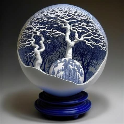 Premium Photo A Snow Globe With A Tree Inside Of It