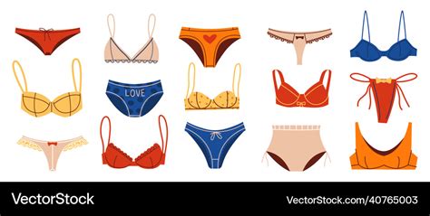 Women Lingerie Doodle Underwear Clothing Vector Image