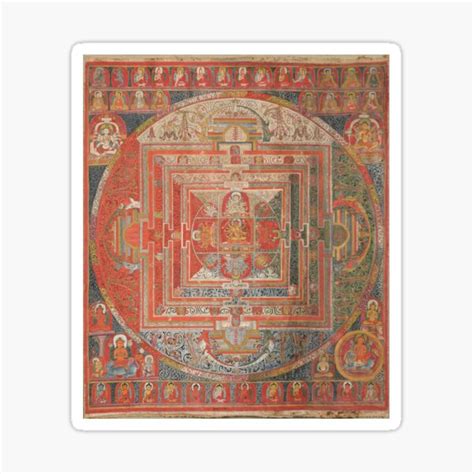 "Tibetan Mandala (Restored Tibetan Artwork)" Sticker by PromoteProgress | Redbubble