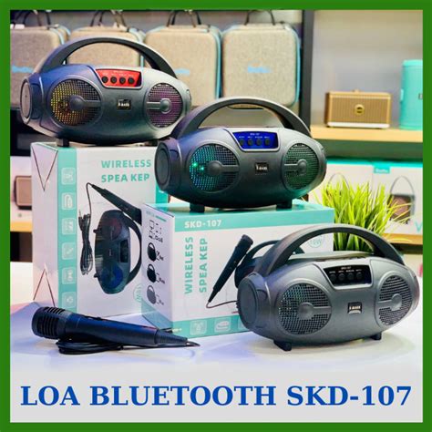 Loa Bluetooth Karaoke SKD 107 SKD 106 Tặng Kèm Mic Nghe Nhạc Cực Đã