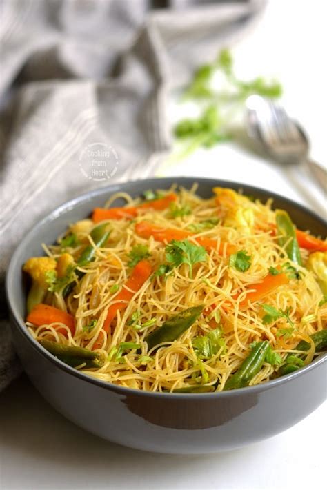 singapore noodles veg singapore mei fun cooking  heart