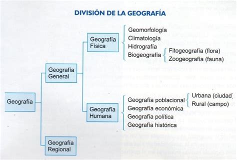 Divisi N De La Geograf A Mapa Conceptual Ayudaaaaaaaaaaa