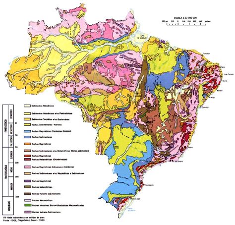 Mapa Da Estrutura Geologica Do Brasil - Estrutura Geológica Do Brasil - FDPLEARN