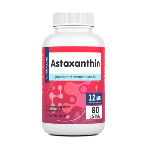 Астаксантин, Astaxanthin, Chikalab, 60 вегетарианских капсул купить по ...