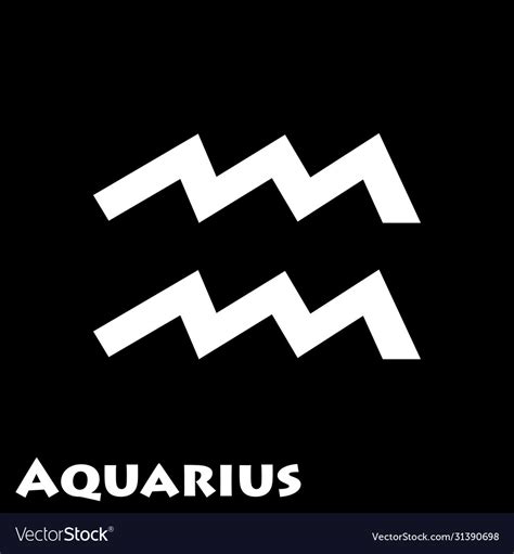 Logo Zodiac Sign Aquarius Royalty Free Vector Image