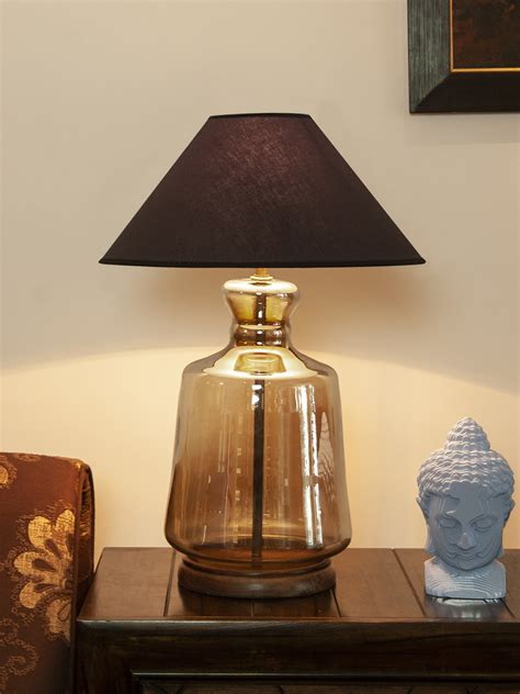 Buy THE LIGHT STORE Black Solid Bedside Standard Table Lamp With Shade ...