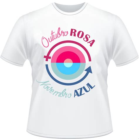 Camiseta Campanha Outubro Rosa Novembro Azul Shopee Brasil