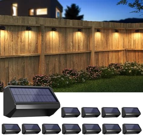 Bridika Solar Fence Lights 8 Colors Warm White Cool White And RGB