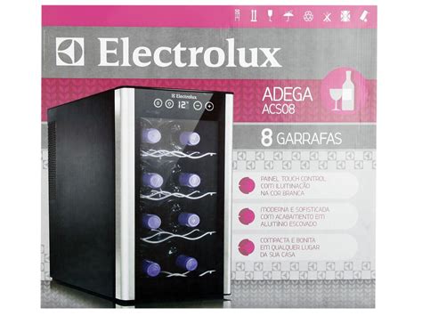 Adega Climatizada 8 Garrafas Electrolux - Adega Climatizada Electrolux 8 Garrafas ACS08 - Painel Touch - Adega ...
